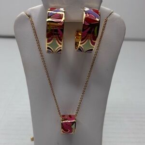Price is firm New SAMUEL B. Gold Jewelry Set with Modern Geometric Design
